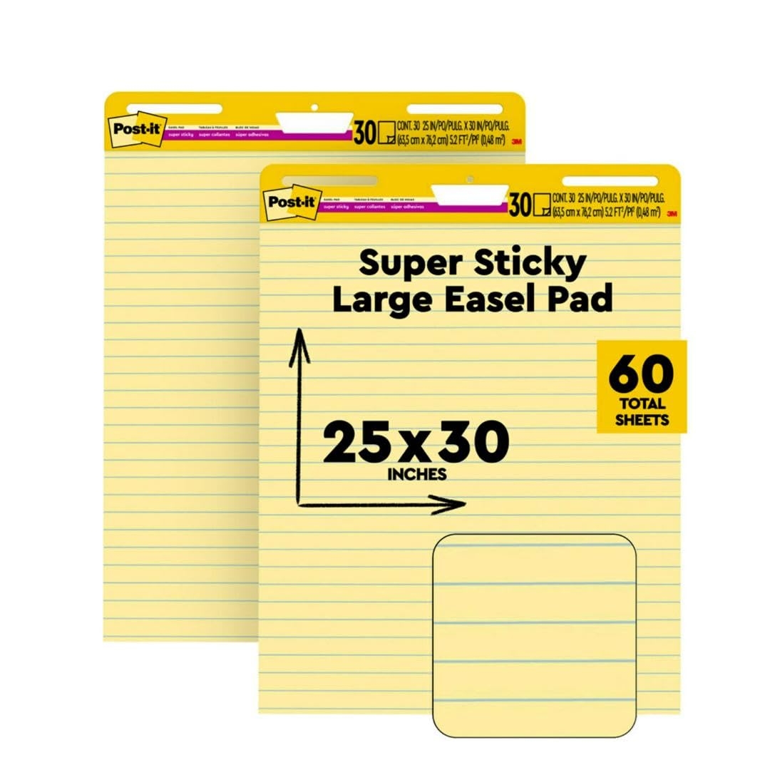Post it Super Sticky Easel Pad 25 X 30 Inches 30 Sheets Pad 2 
