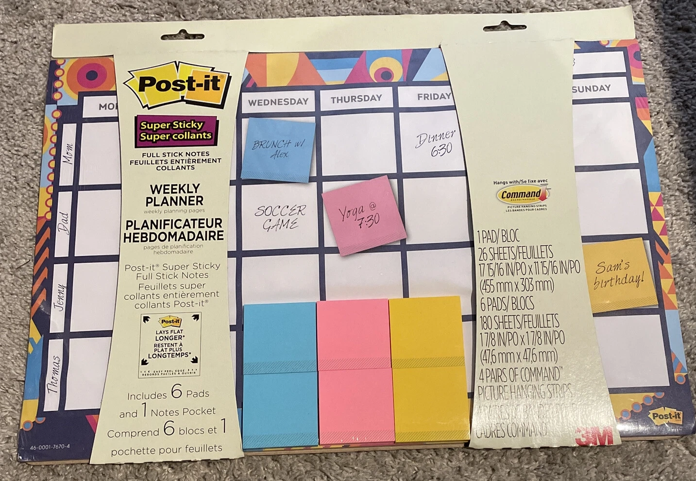 Post It Weekly Planner Calendar