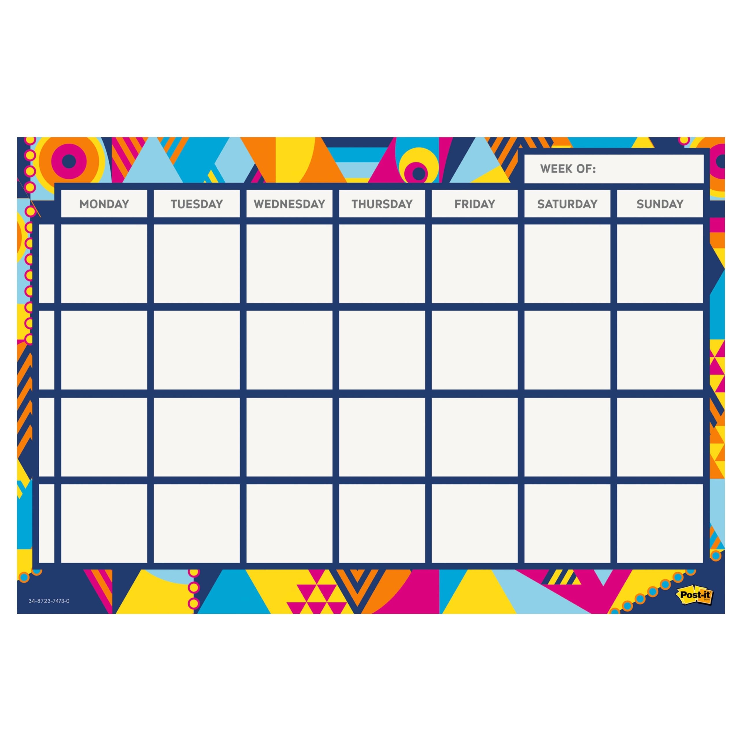 Post It Weekly Planner With Post It Super Sticky Full Adhesive 
