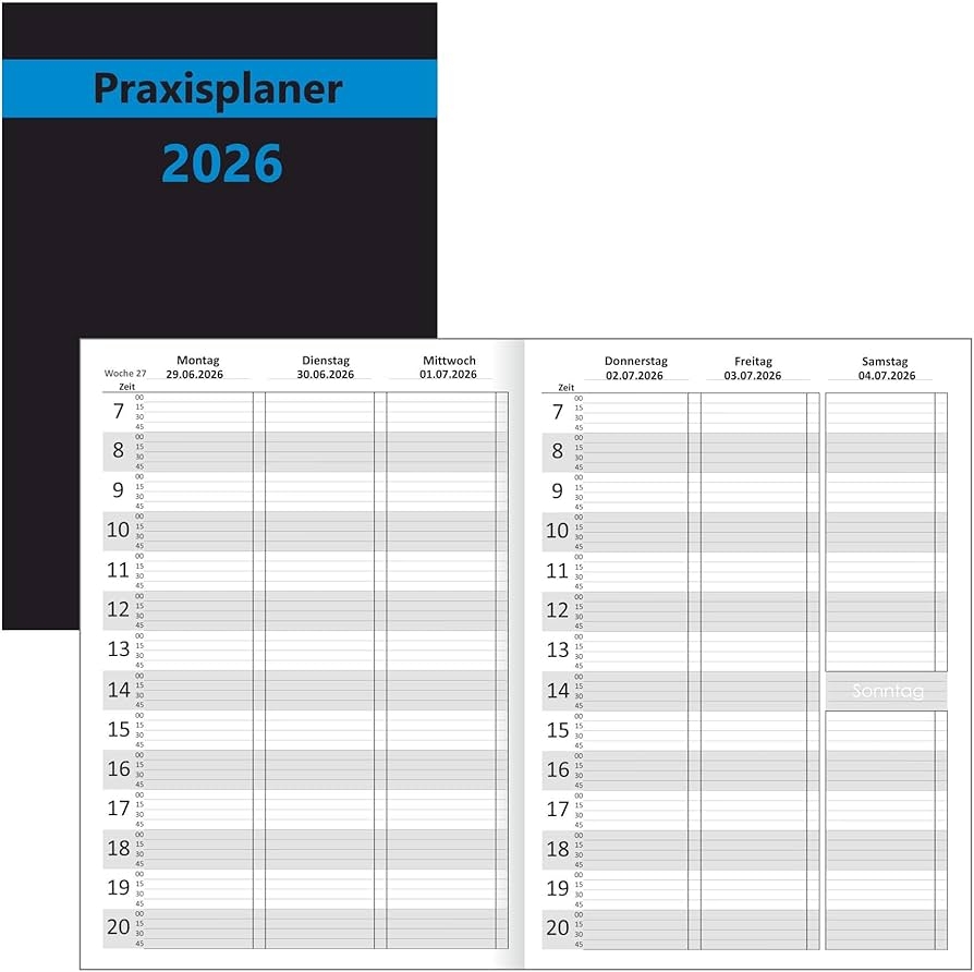 Practice Planner 2026 A4 15 Minute Time Diary With Date Calendar Timer Amazon de Stationery amp Office Supplies