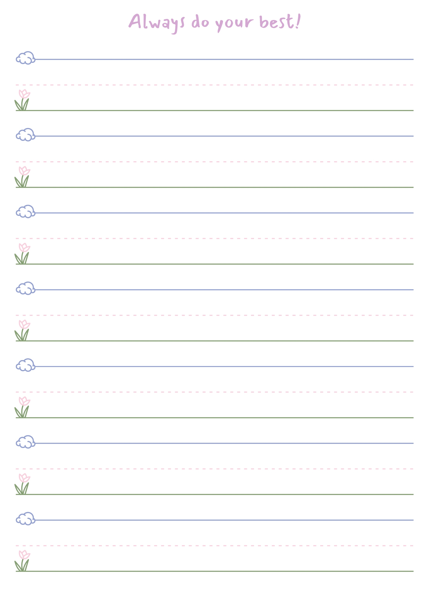 Fundations Lined Paper