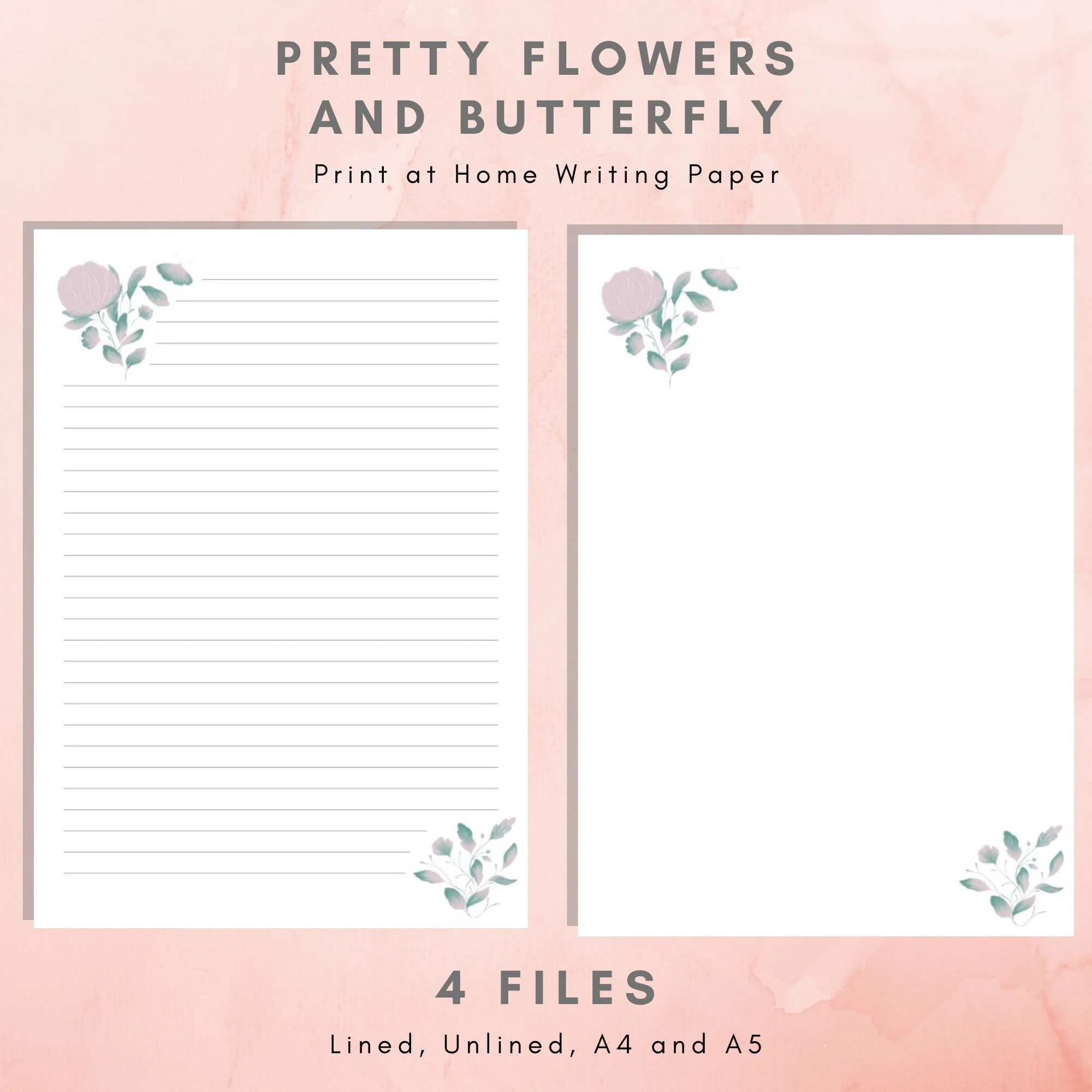 Pretty Writing Paper With Lines