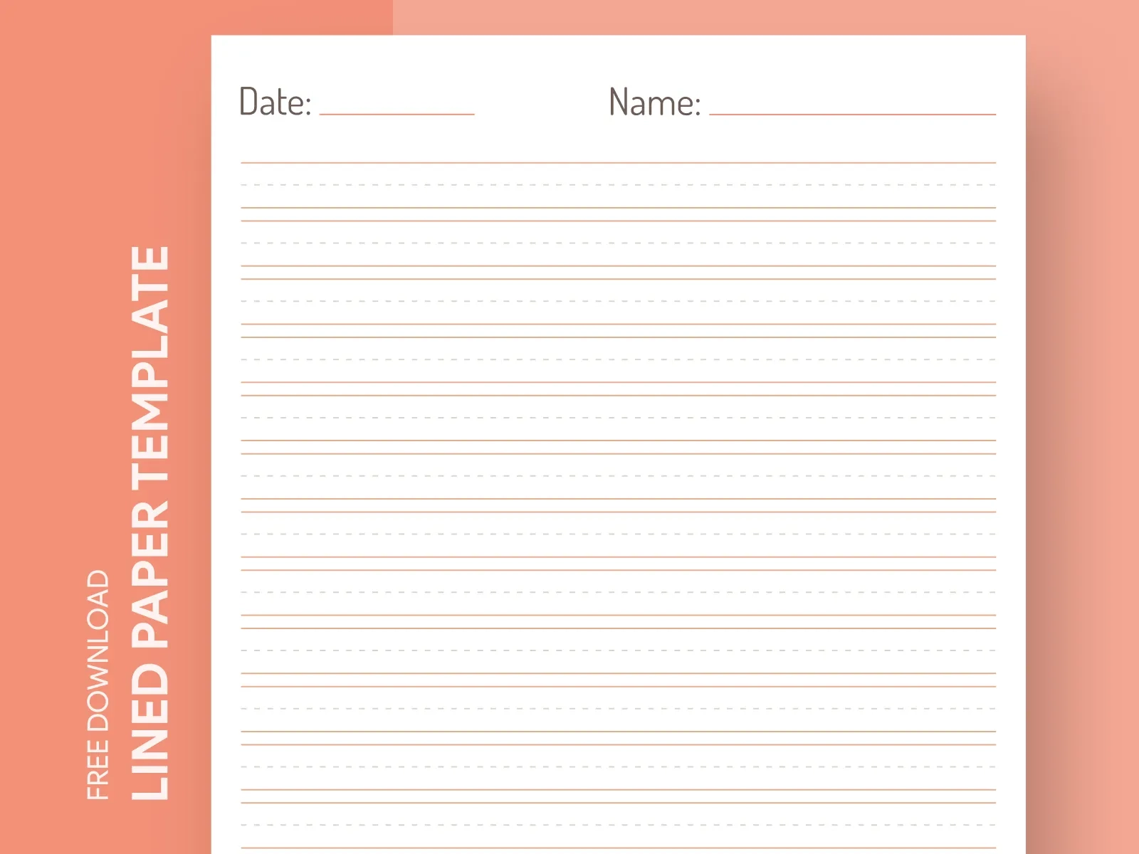 Primary Lined Paper Printable Free