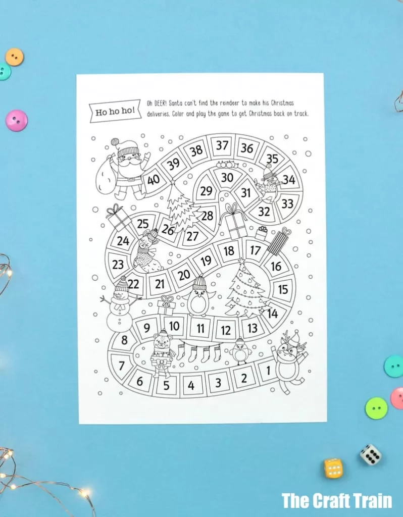Print And Colour Christmas Games The Craft Train