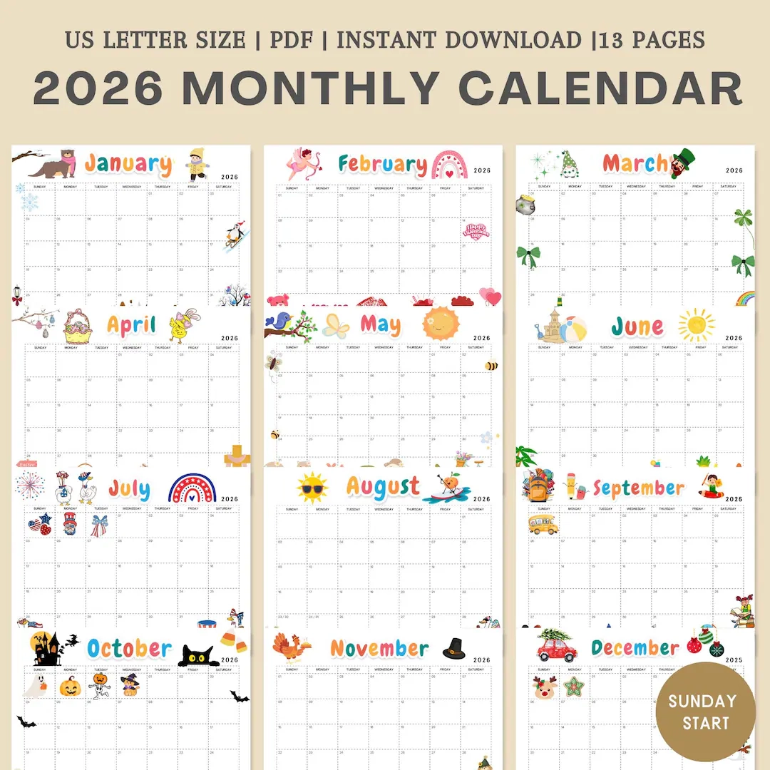 November 2026 Calendar Printable For Kids