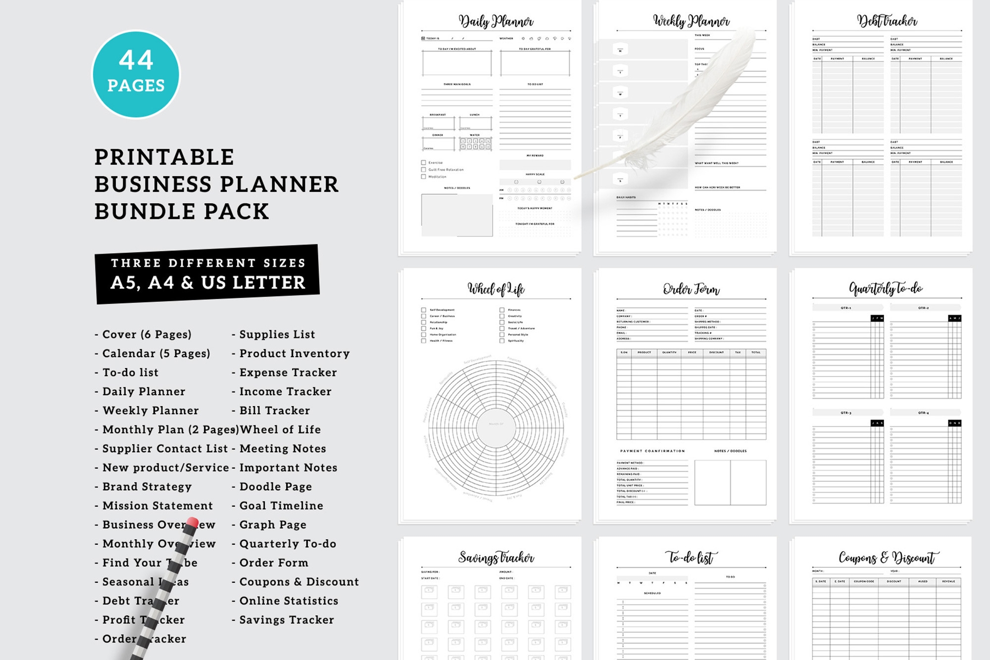 Printable Business Planner Pack Grafik Von AmitDebnath Creative 