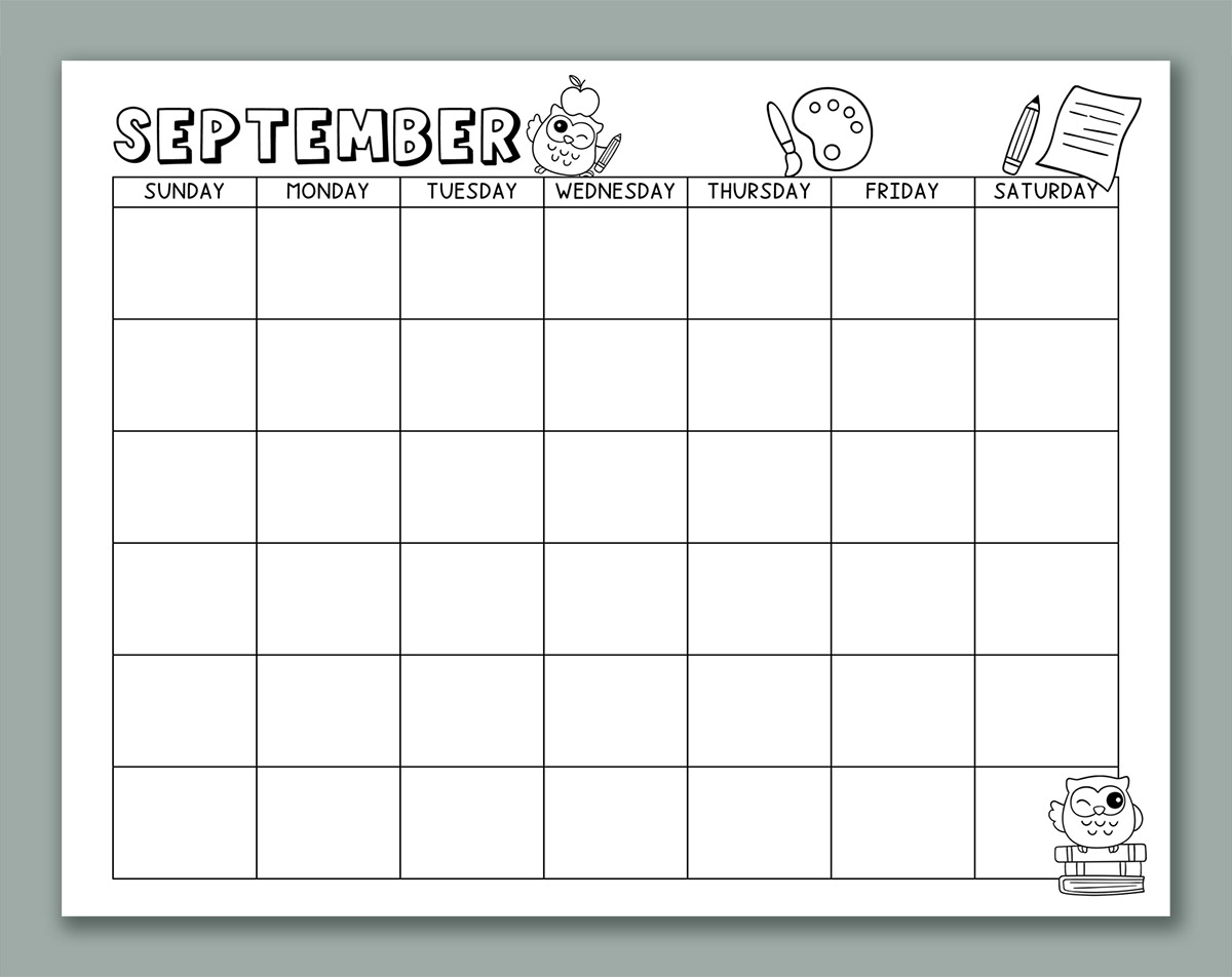Printable Calendar For Kids 2026 2025 And Undated Versions Included