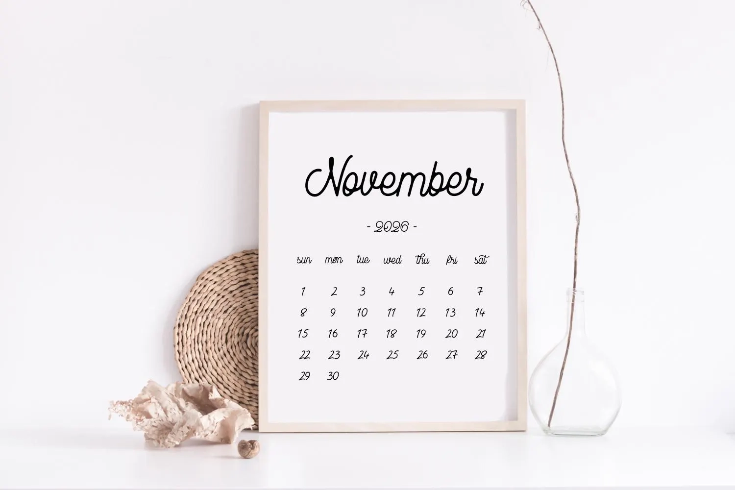 Printable Calendar November 2026 November Calendar Pregnancy 