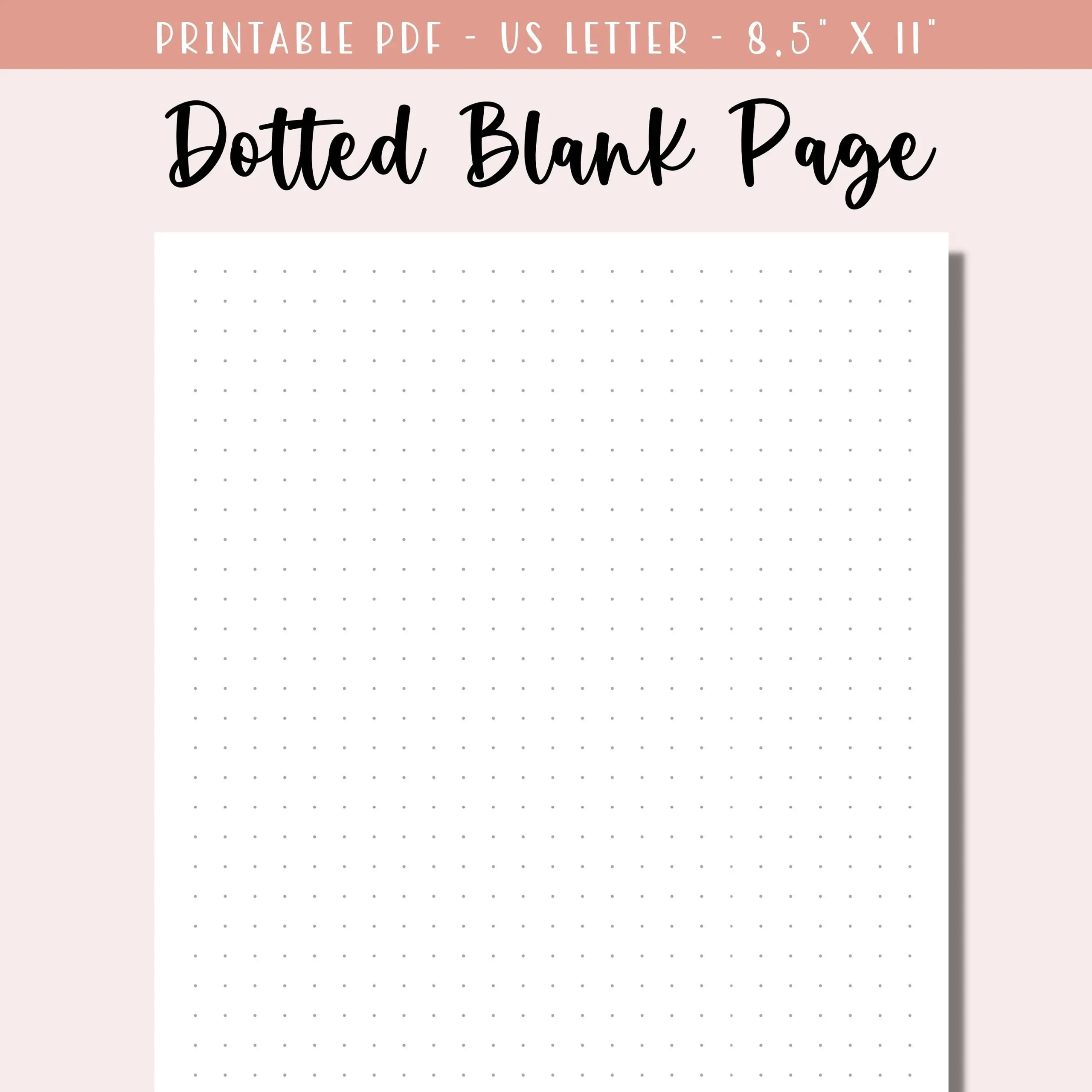 Printable Dot Grid Pages For Bullet Journal Dotted Page Template 