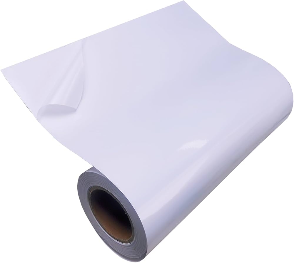 Printable Glossy White Vinyl Sticker Paper Roll Size 17 X 14 