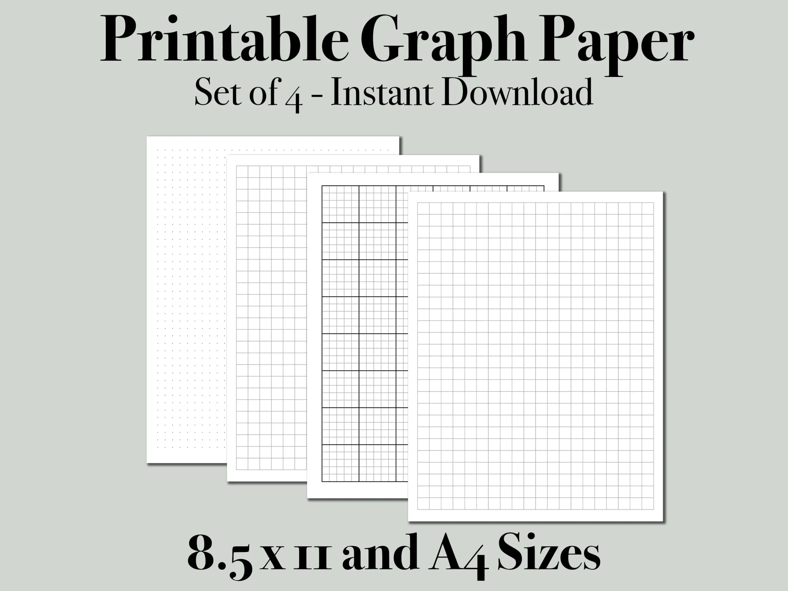 Printable Graph Paper PDF Dot Grid Paper Bullet Paper Grid 