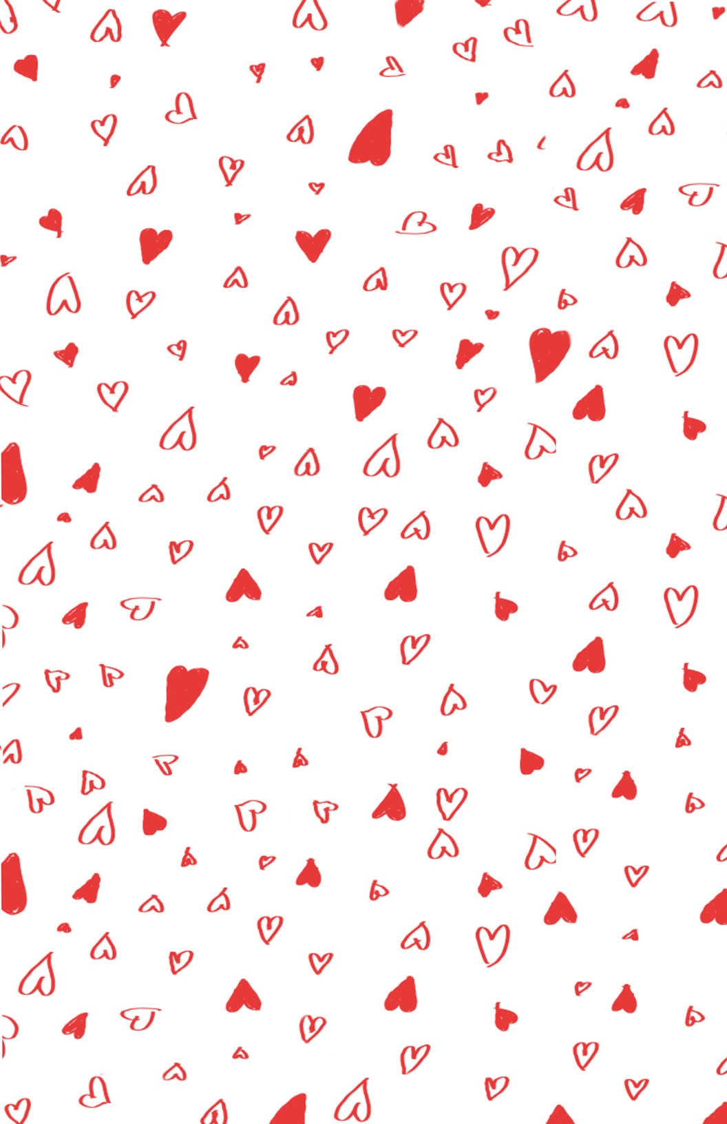 Printable Hand Drawn Valentine s Day Wrapping Paper Say Yes