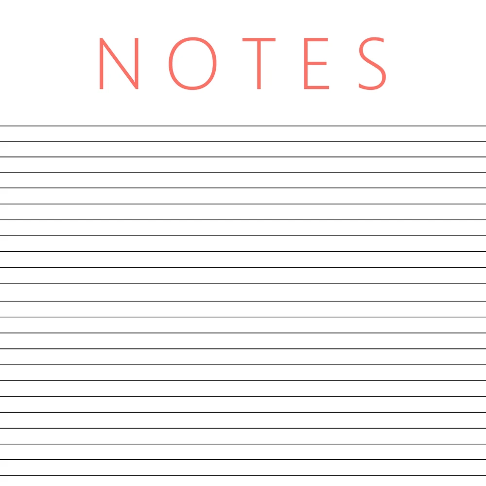 Printable Lined Paper Digital Download DIY Craft Club