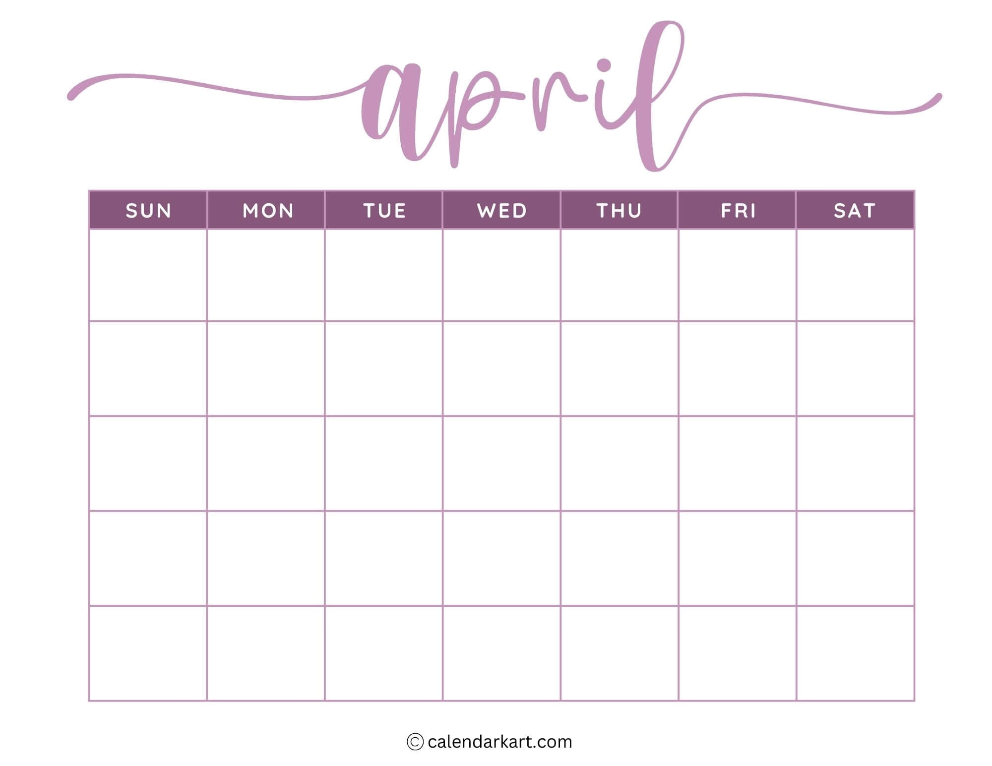 Calendars Blank Printable Calendars