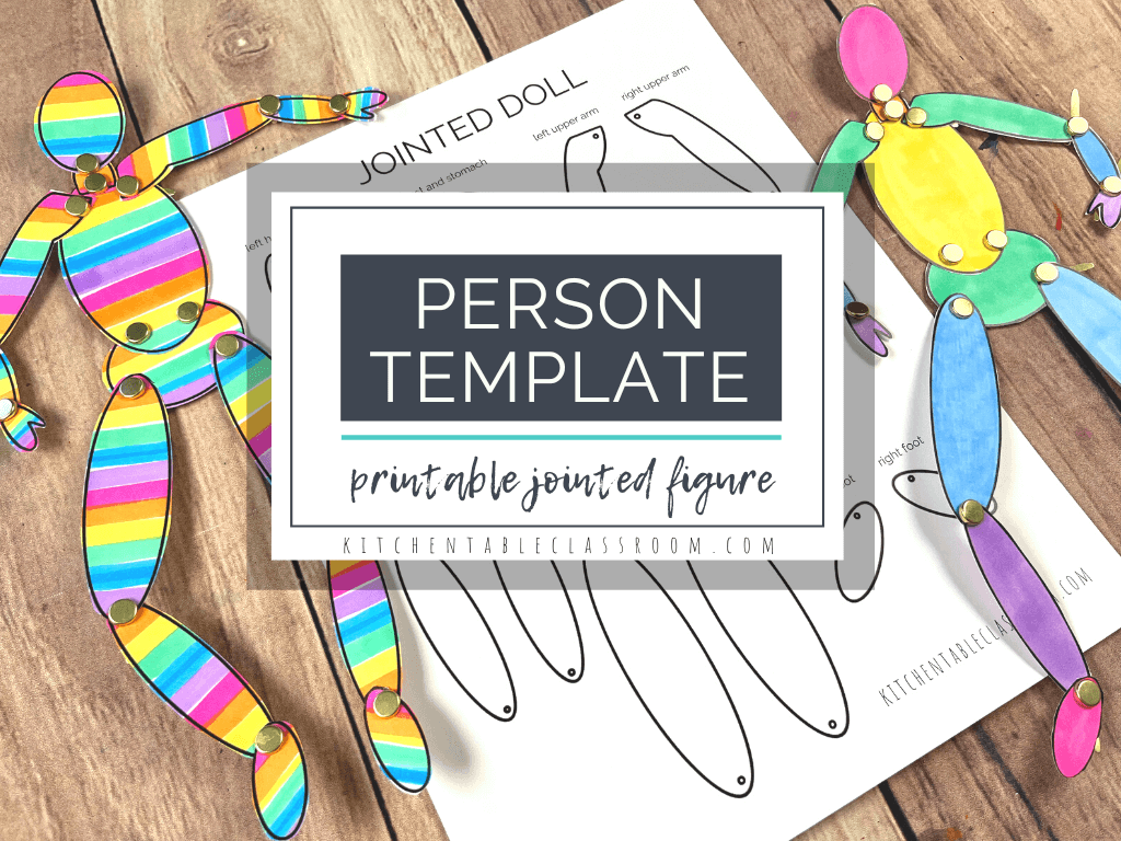 Printable Person Template Jointed Paper Doll The Kitchen Table 