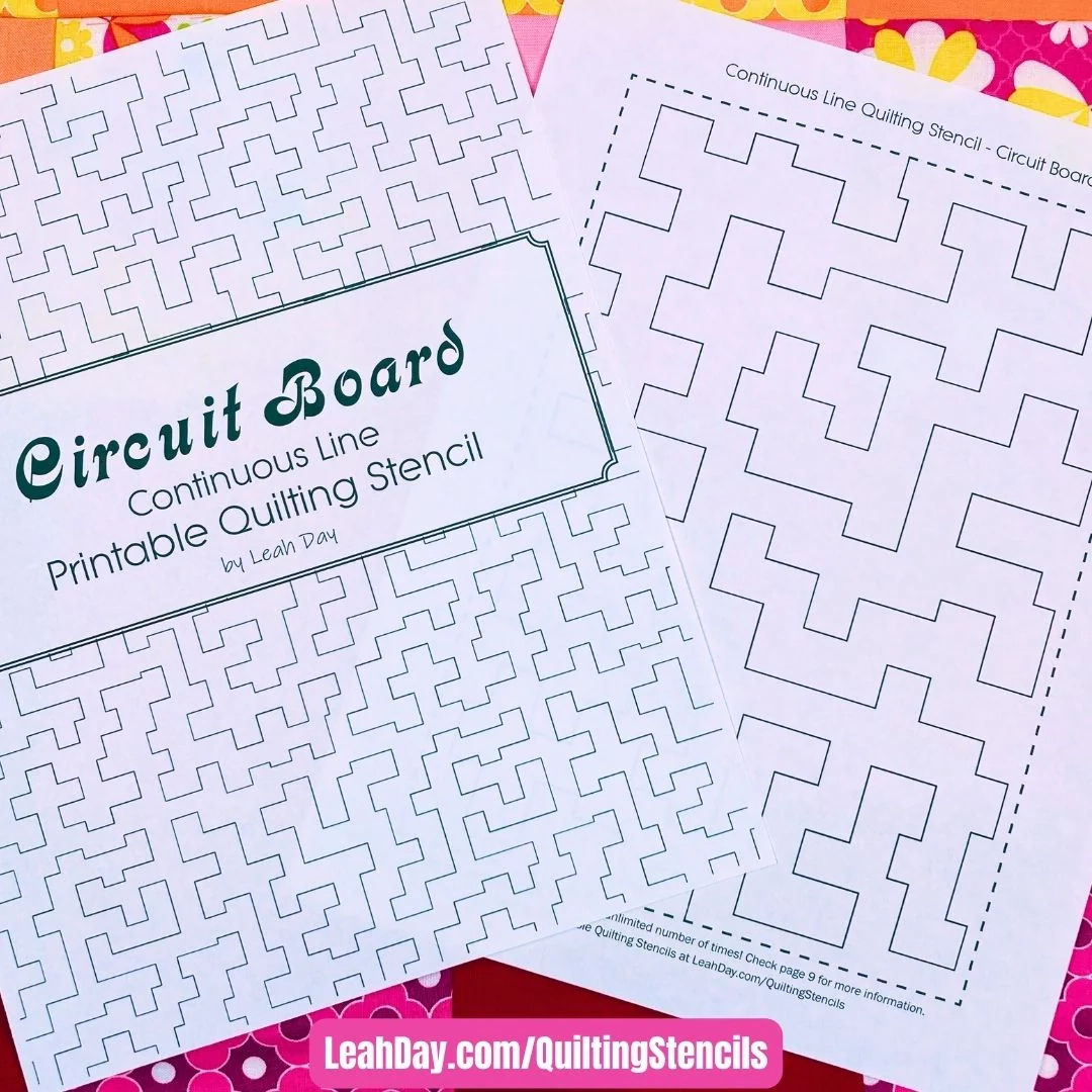 Printable Quilting Stencils Paper Quilt Stencil LeahDay