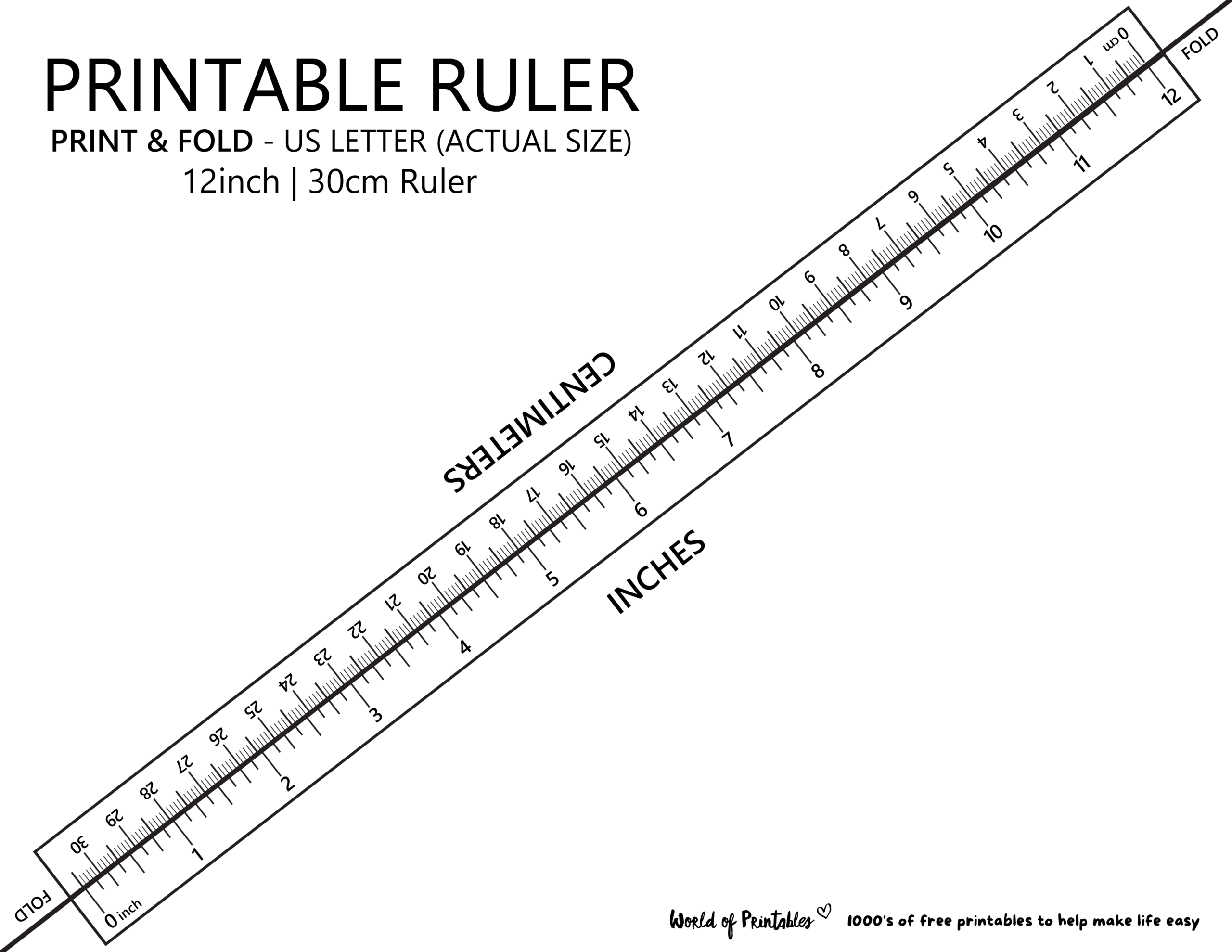 Printable Ruler Free Accurate Ruler Inches CM MM World Of 