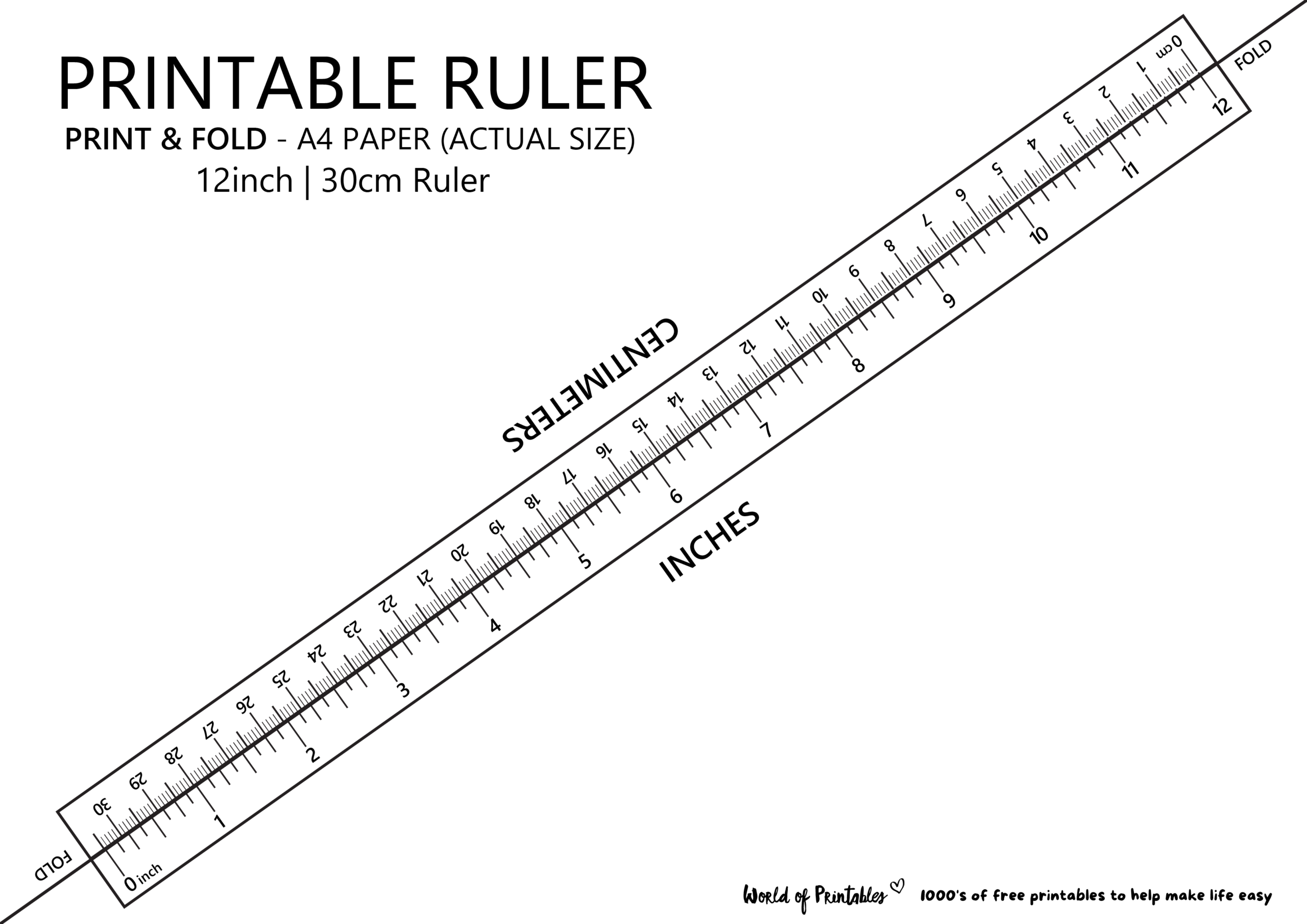 Printable Ruler Free Accurate Ruler Inches CM MM World Of 