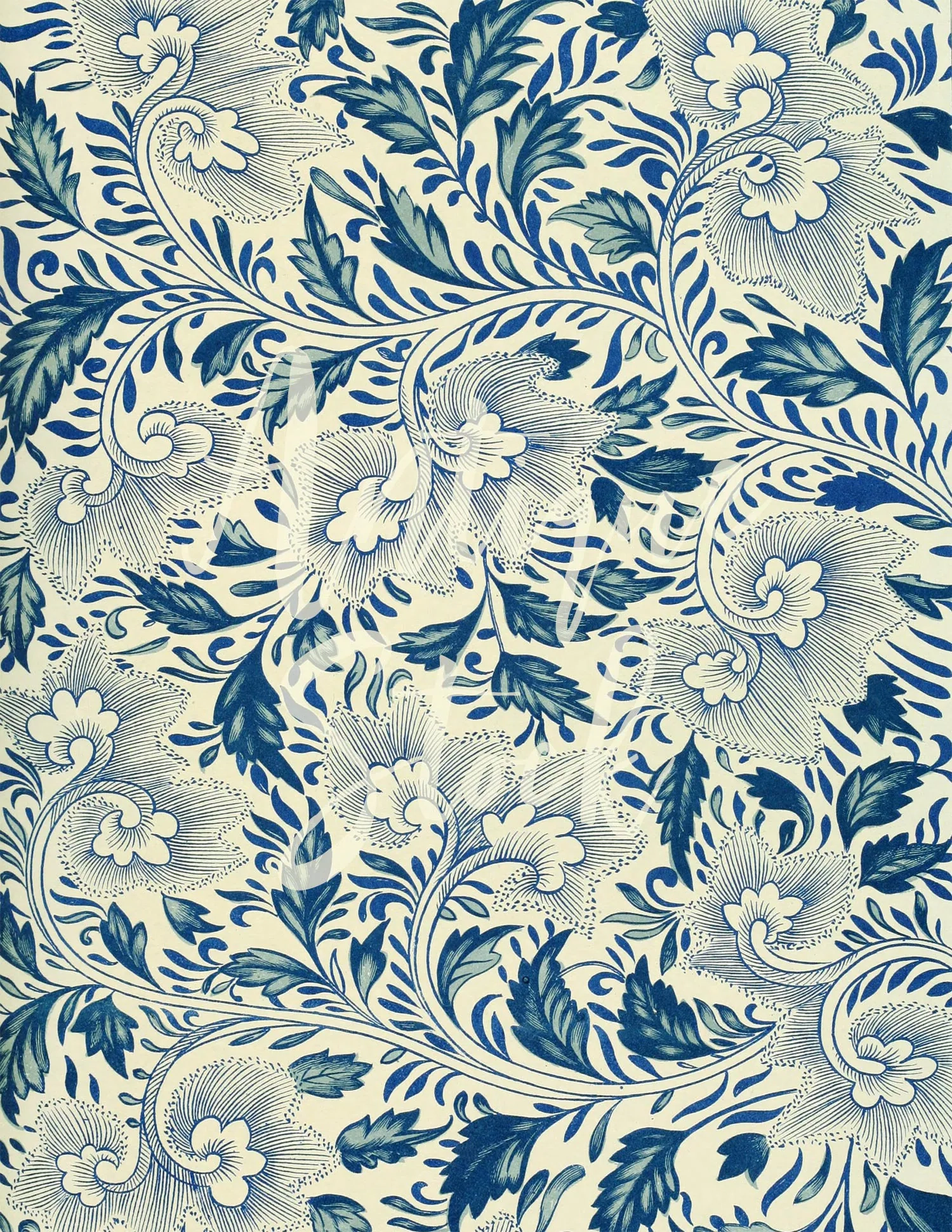 Printable Scrapbook Paper chinese Ornament 005 Printable Digital 