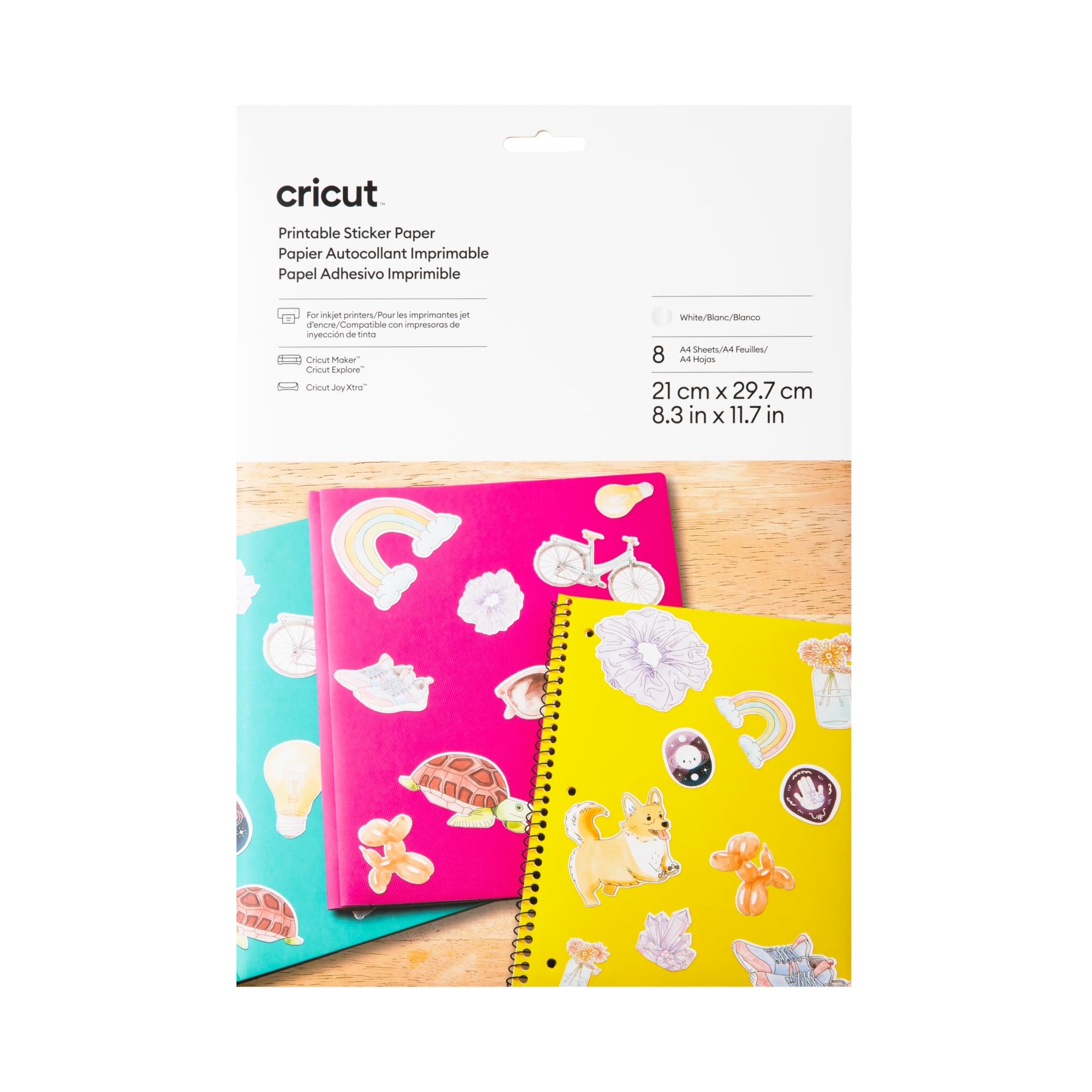 Printable Sticker Paper A4 Pack Of 8 Amazon de Everything Else