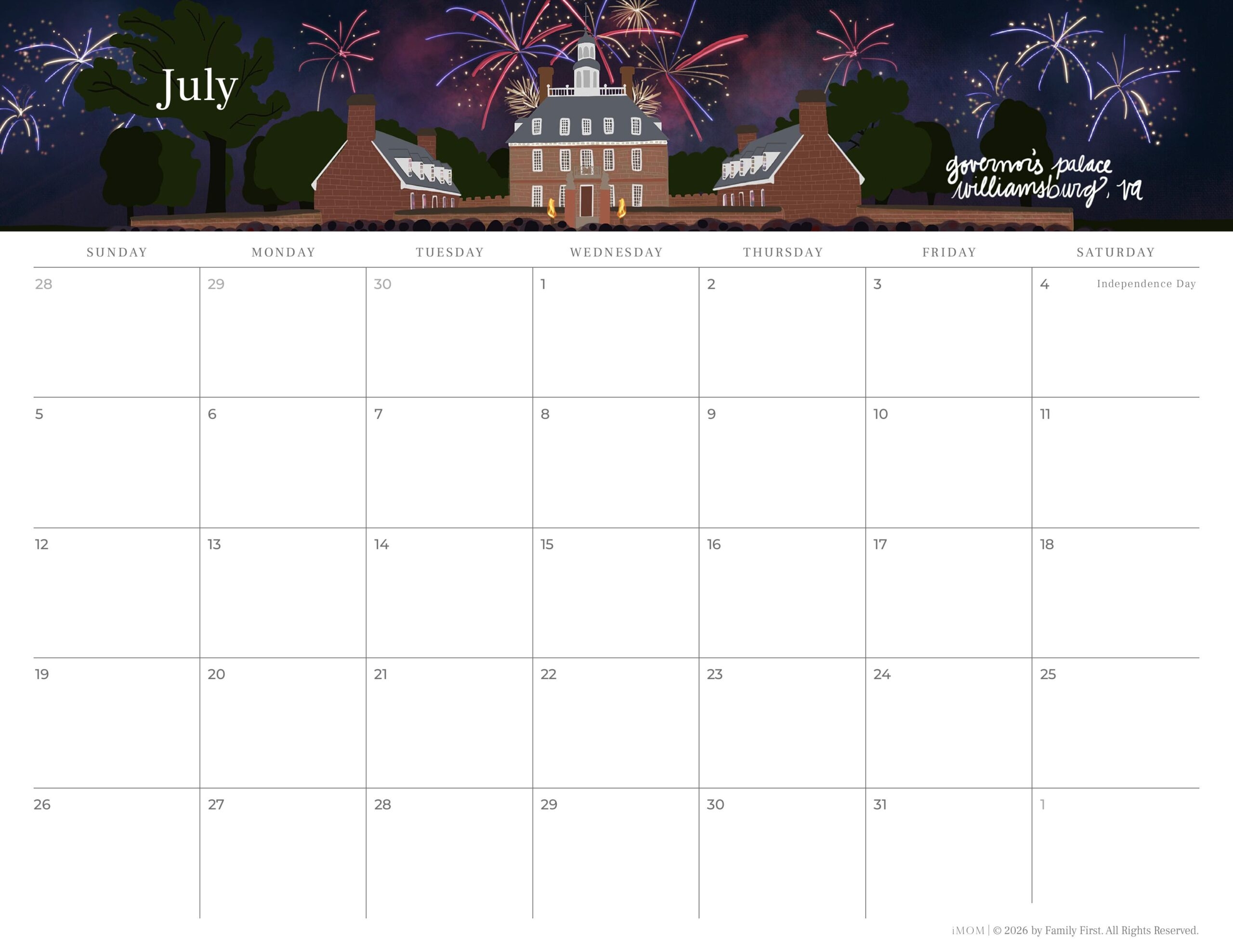 Printable Travel Calendar For Moms IMOM