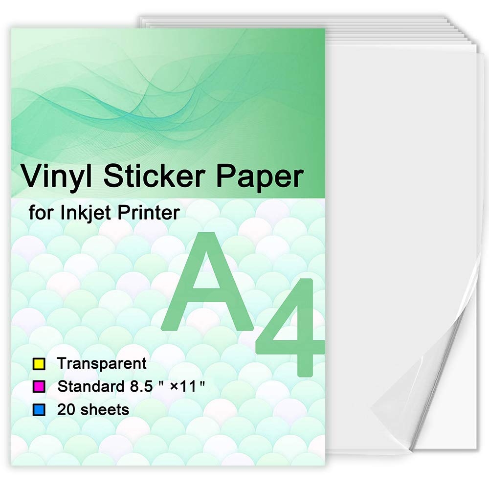 Printable Vinyl Sticker Paper For Inkjet Printers Clear Clear 