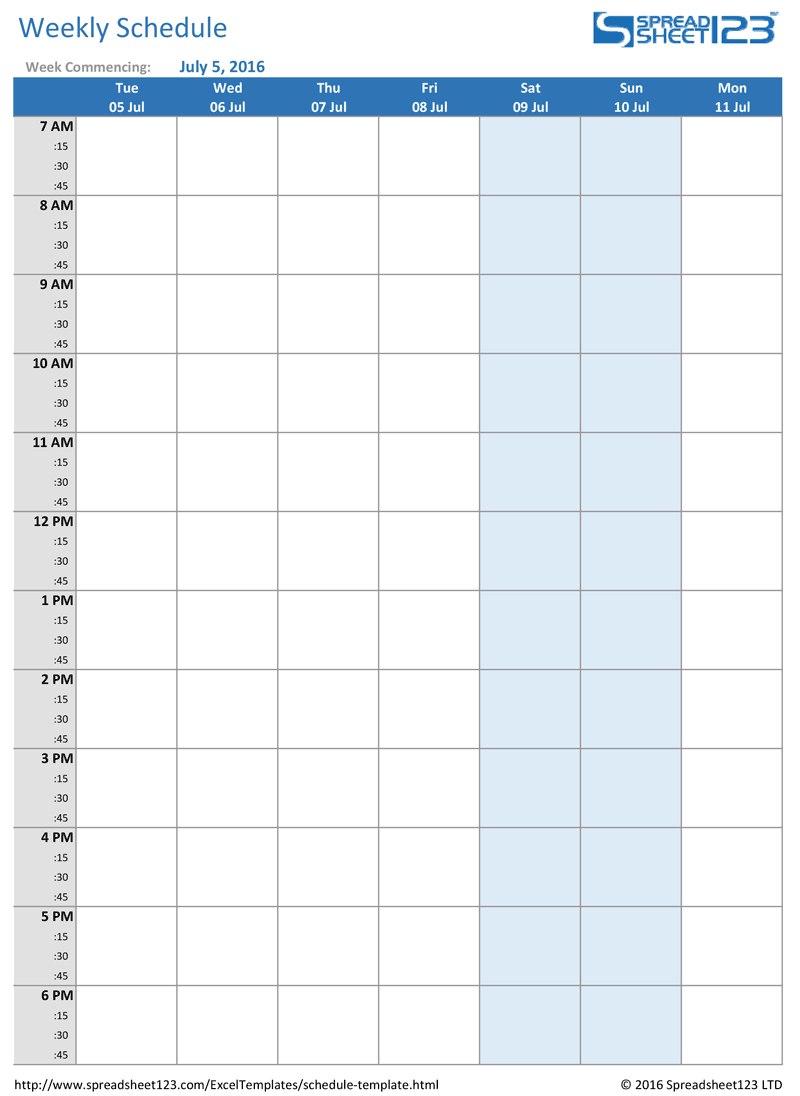 Scheduling Calendar Printable