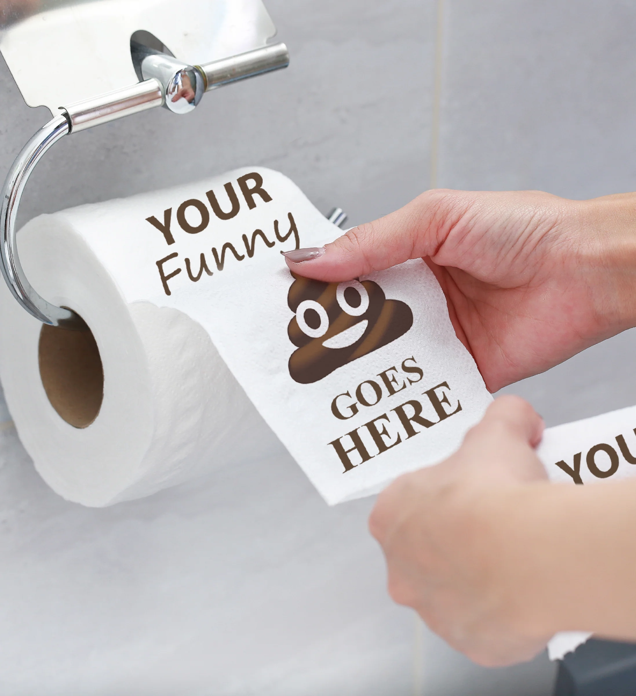 Printed TP Customized Printed Toilet Paper Gift Set Personalized 