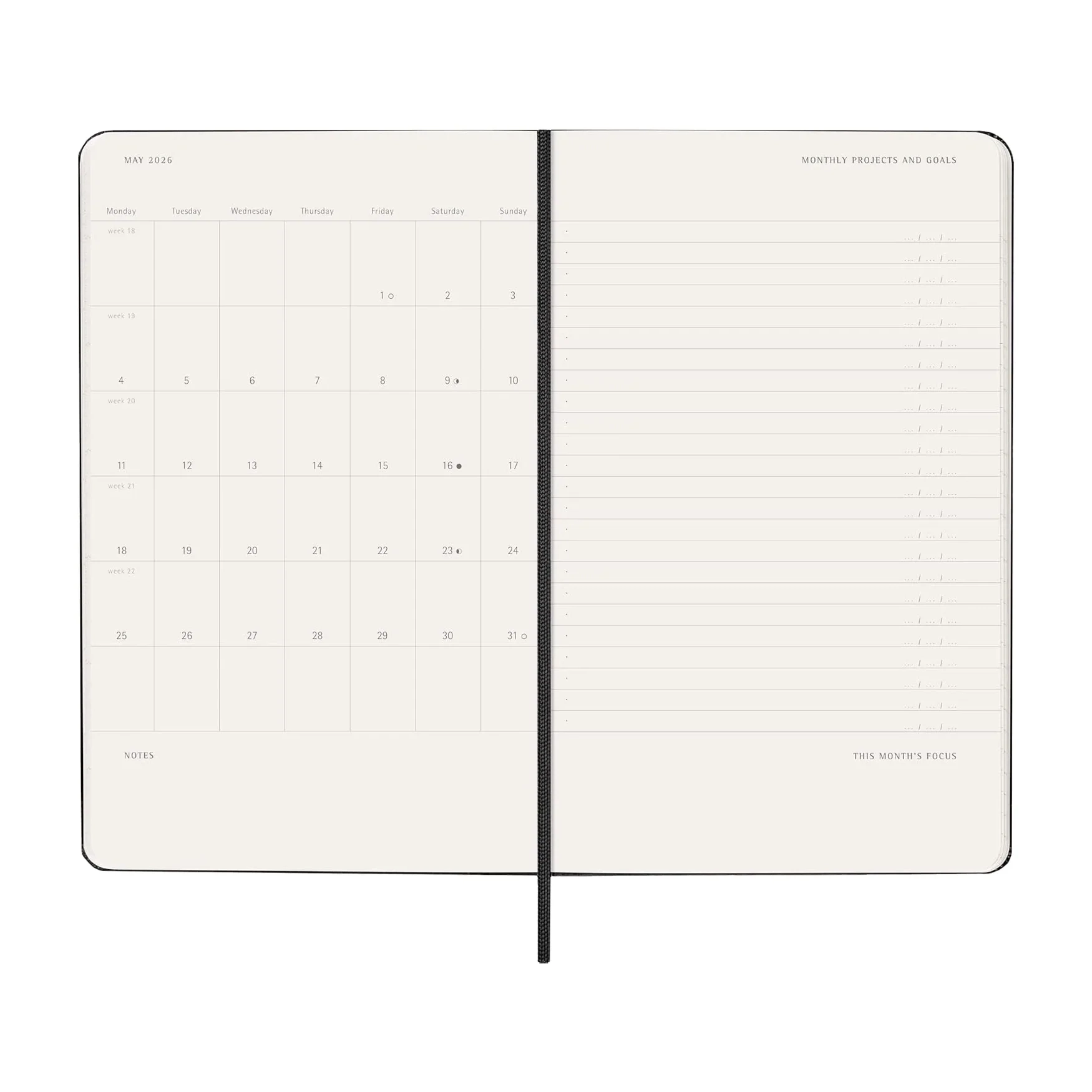 PRO Weekly Vertical Planner Large 2026 Calendar