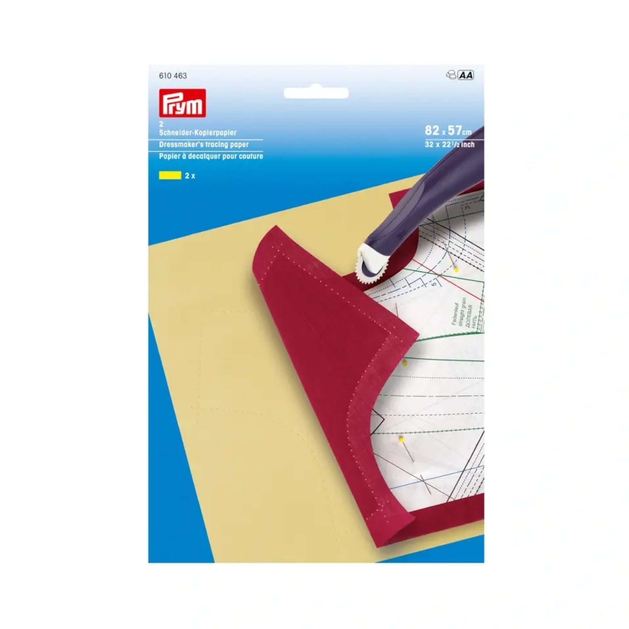 Prym Schneiderkopierpapier 82 X 57 Cm Gelb Stoffe Hemmers