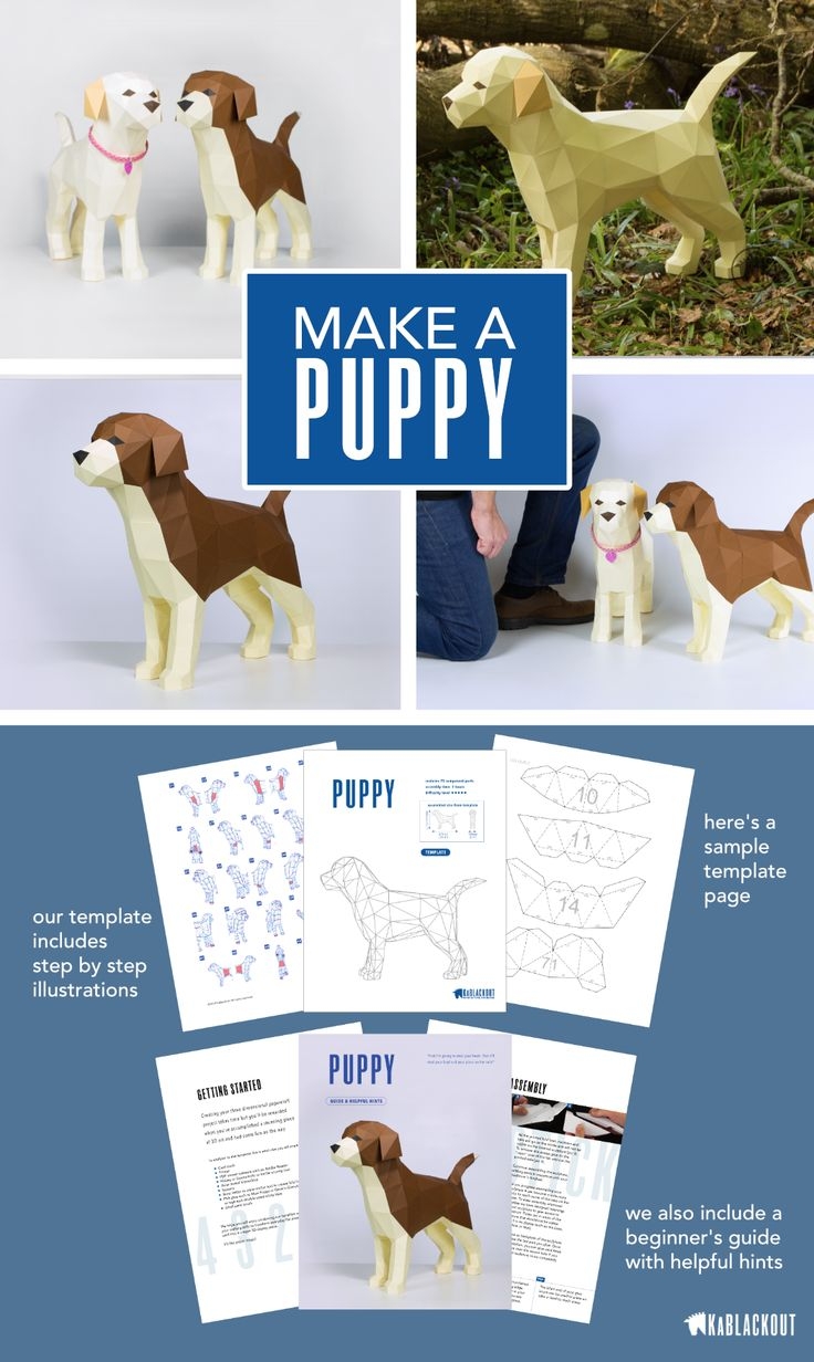 Printable Paper Dog Template