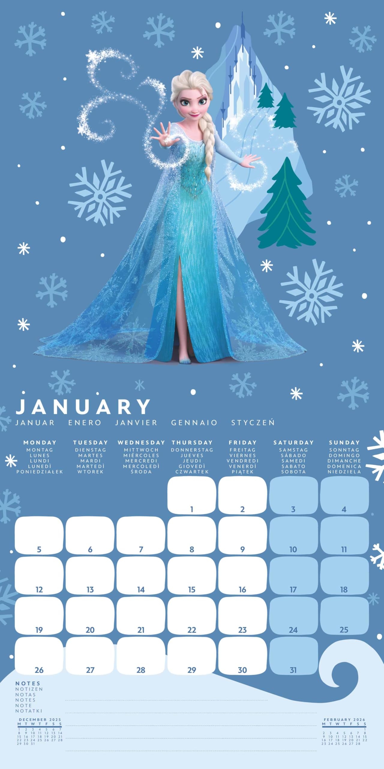 Pyramid International FROZEN 2026 Brosch renkalender 30 30 Cm 