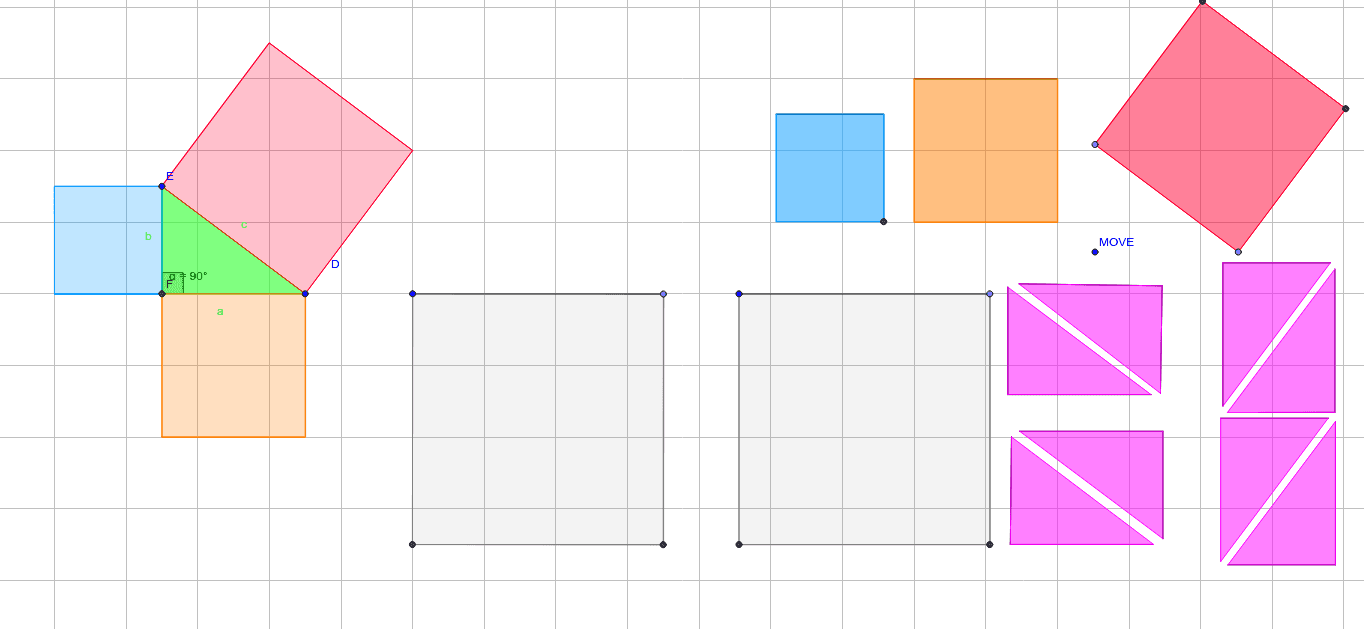 Pythagorean Theorem Exploration GeoGebra