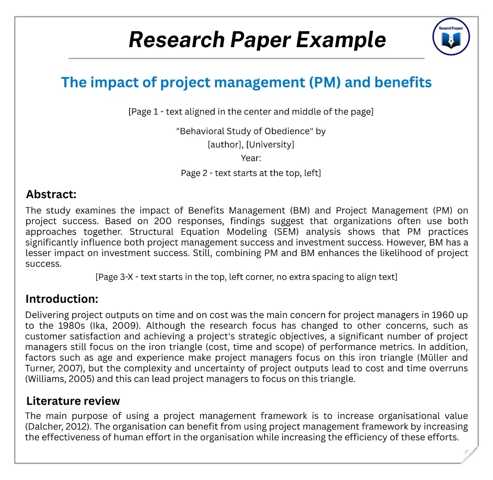 Quality Research Paper Examples For Different Subjects