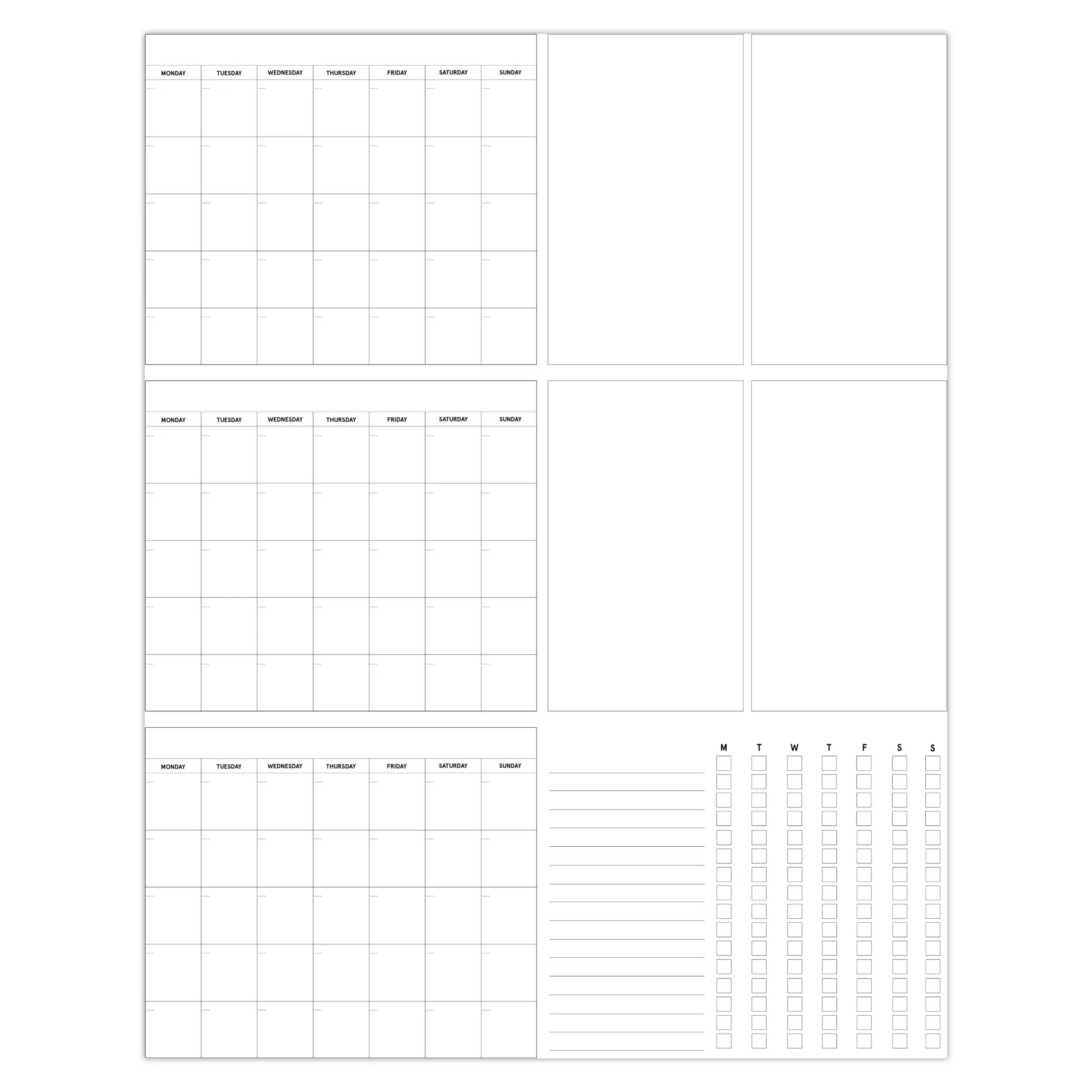 Quarterly Wall Calendar Printable Laurel Denise