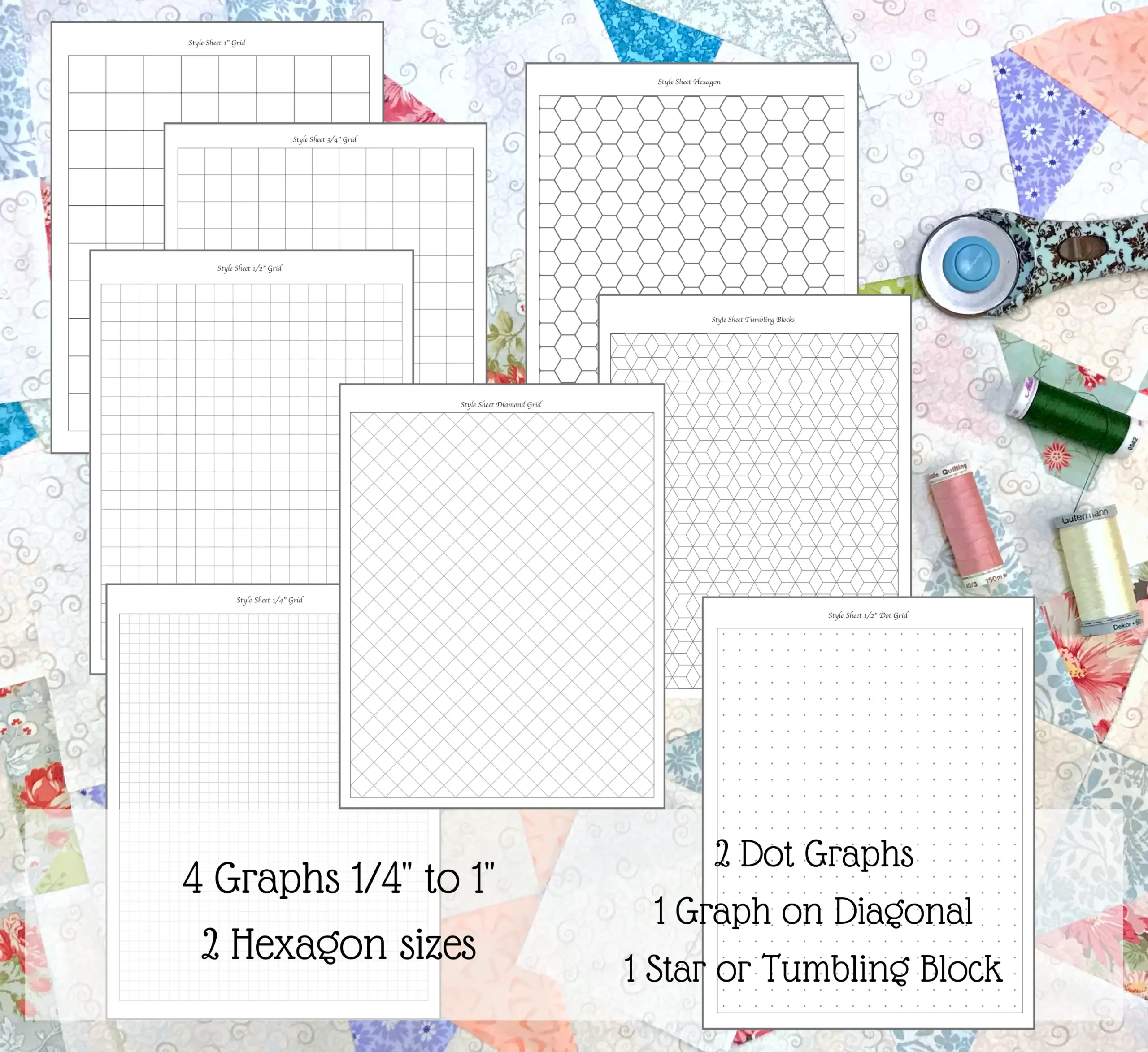 Quilter s Design Graph Paper 10 Graph Paper Grids PDF 
