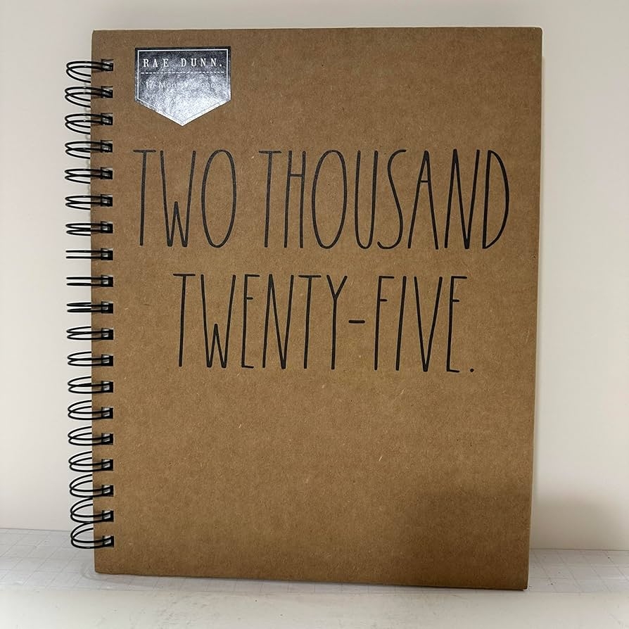 Rae Dunn DAY BY DAY 2022 Planner Calender Large Brown Kraft 