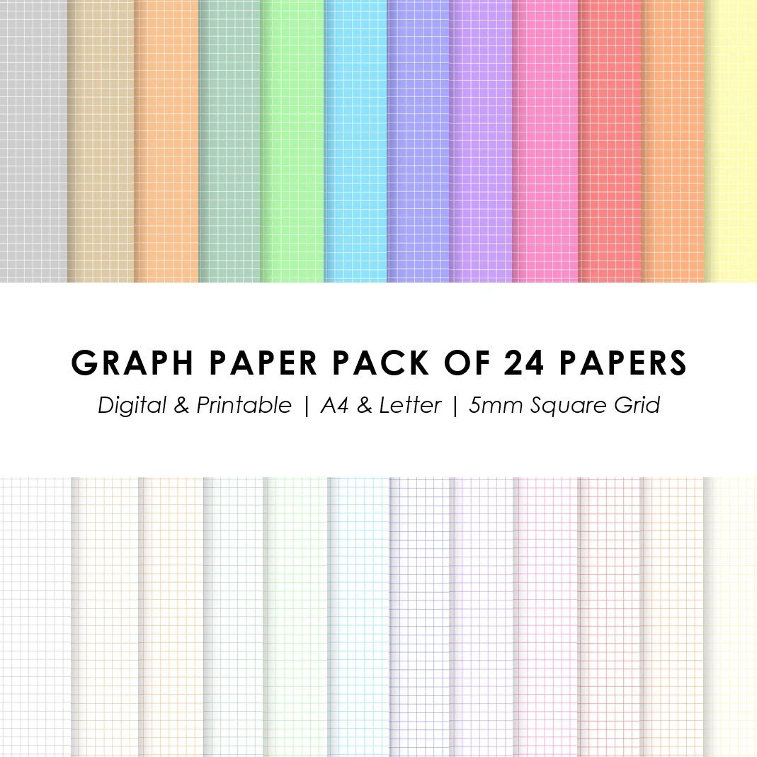 Rainbow Digital Note Paper 5 Mm Grid A4 amp Letter PDF Download 