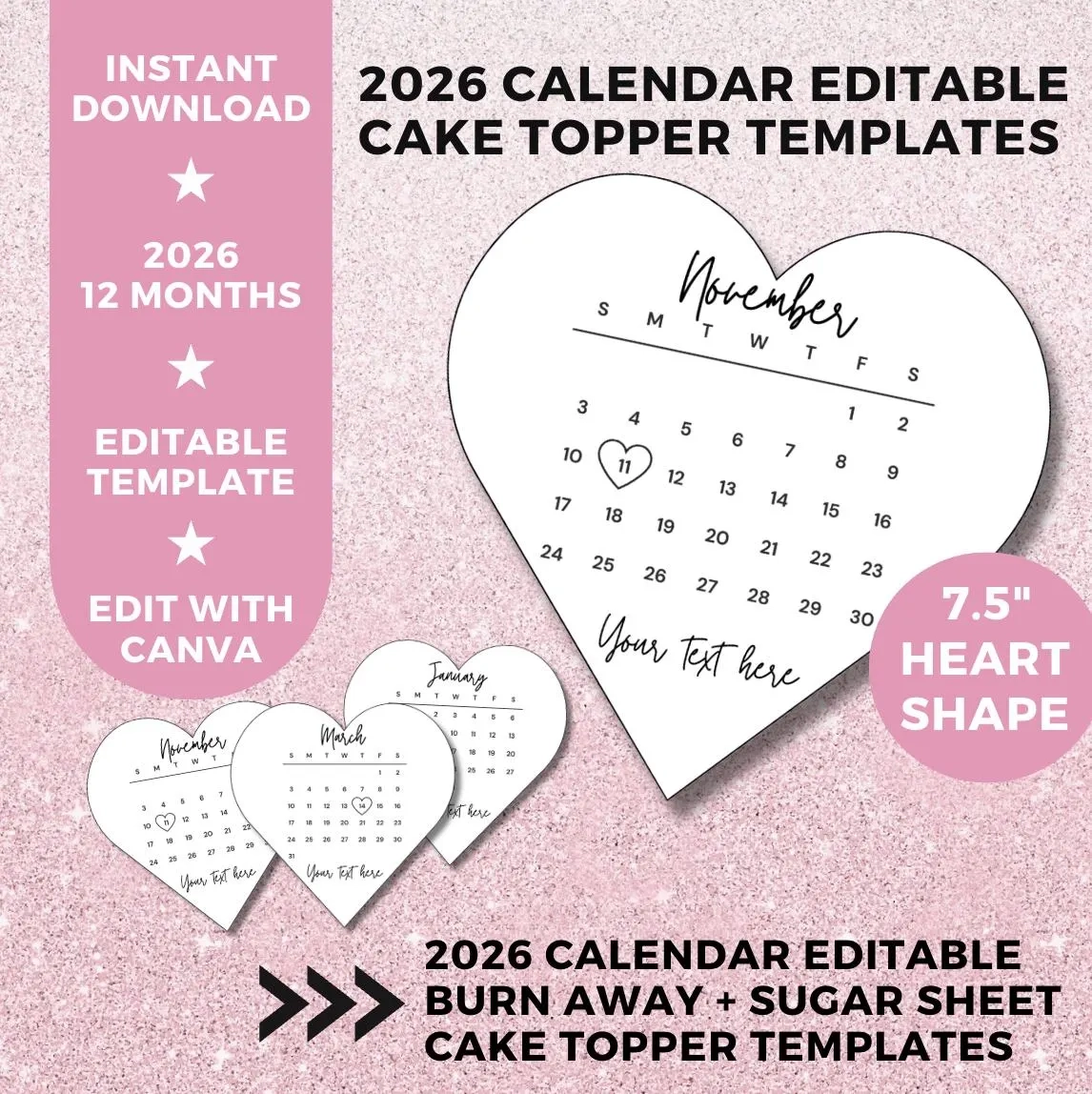 Red Calendar Etsy