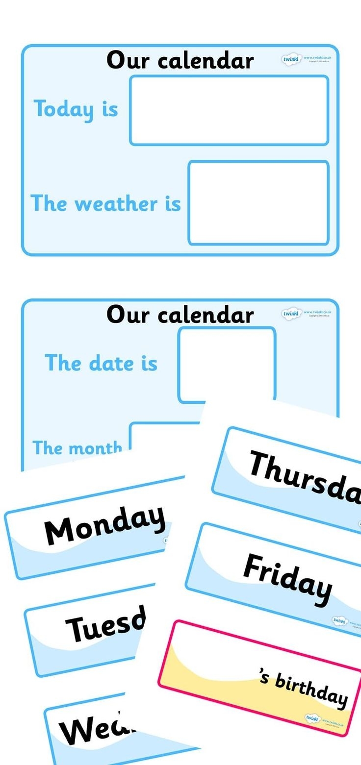Printable Blank Weather Calendar