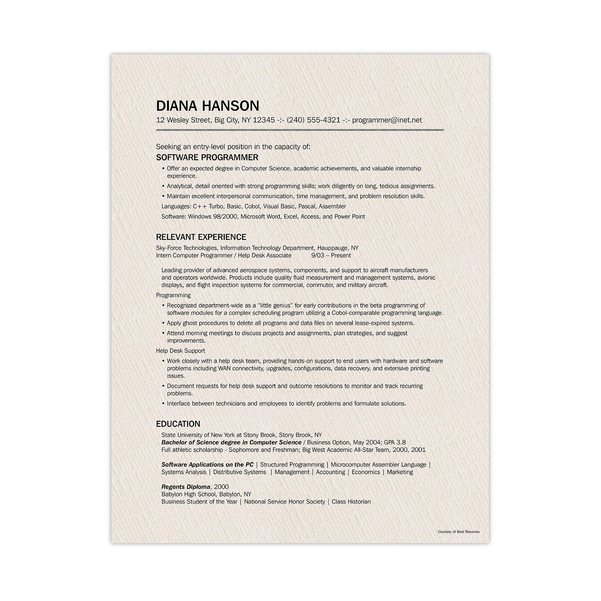 Resume Paper 100 Cotton Almond 24 Lb RD18ACFLN Southworth