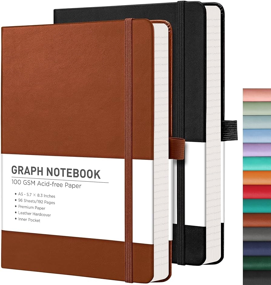 RETTACY Notizbuch Mit Rasterpapier 2 St ck Retacy Graph Paper 
