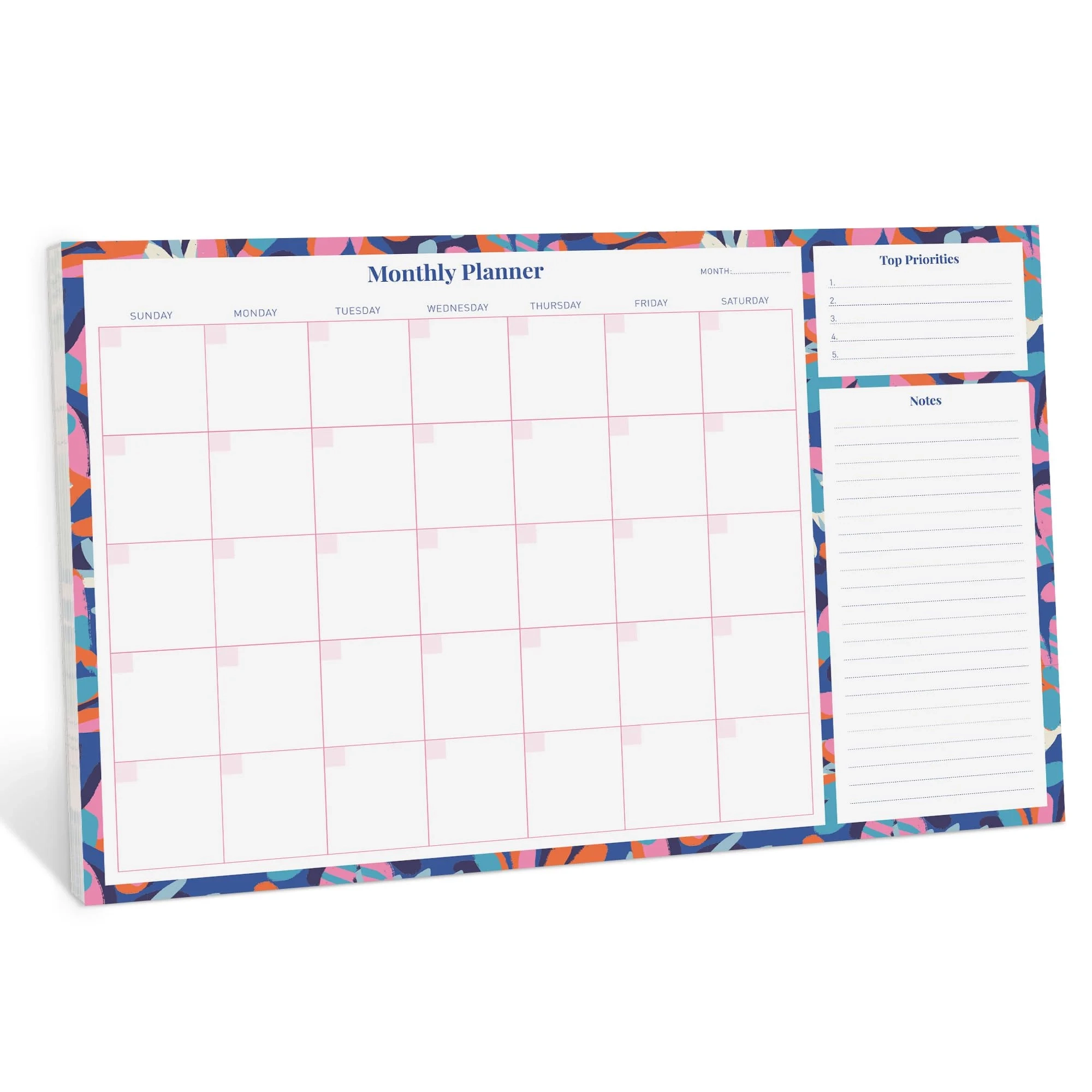 Rileys amp Co Monthly Planner Desk Pad Undated Planner Calendar 
