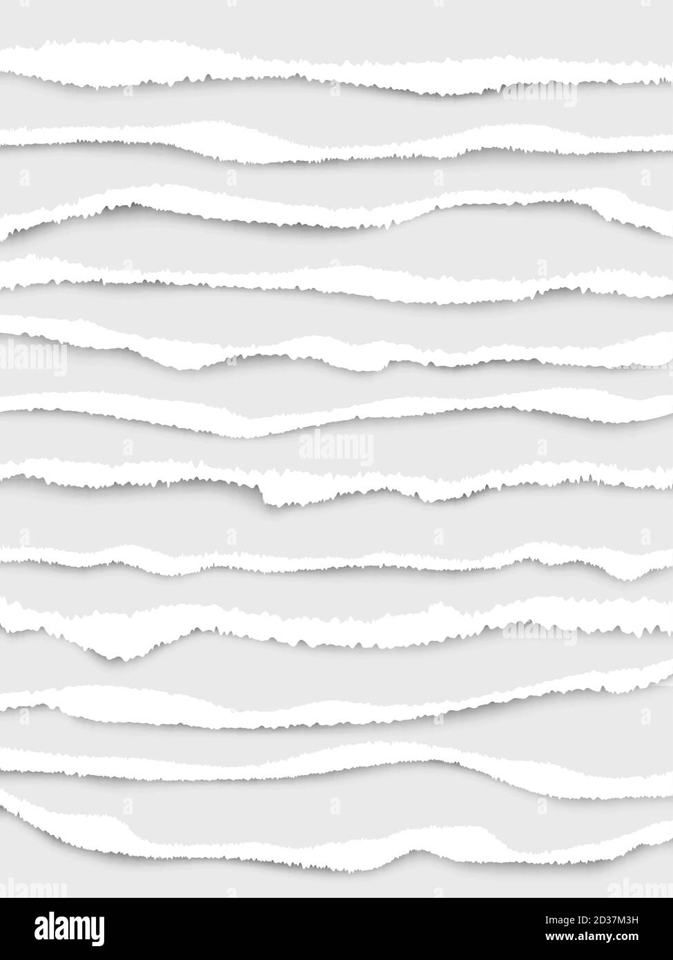 Ripped Paper Edges Cut Strip White Notes Ripped Lines Vector 