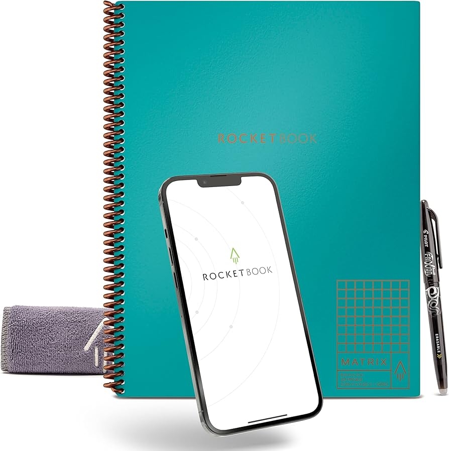 ROCKETBOOK Matrix Reusable Digital Graph Paper Notebook Smart 