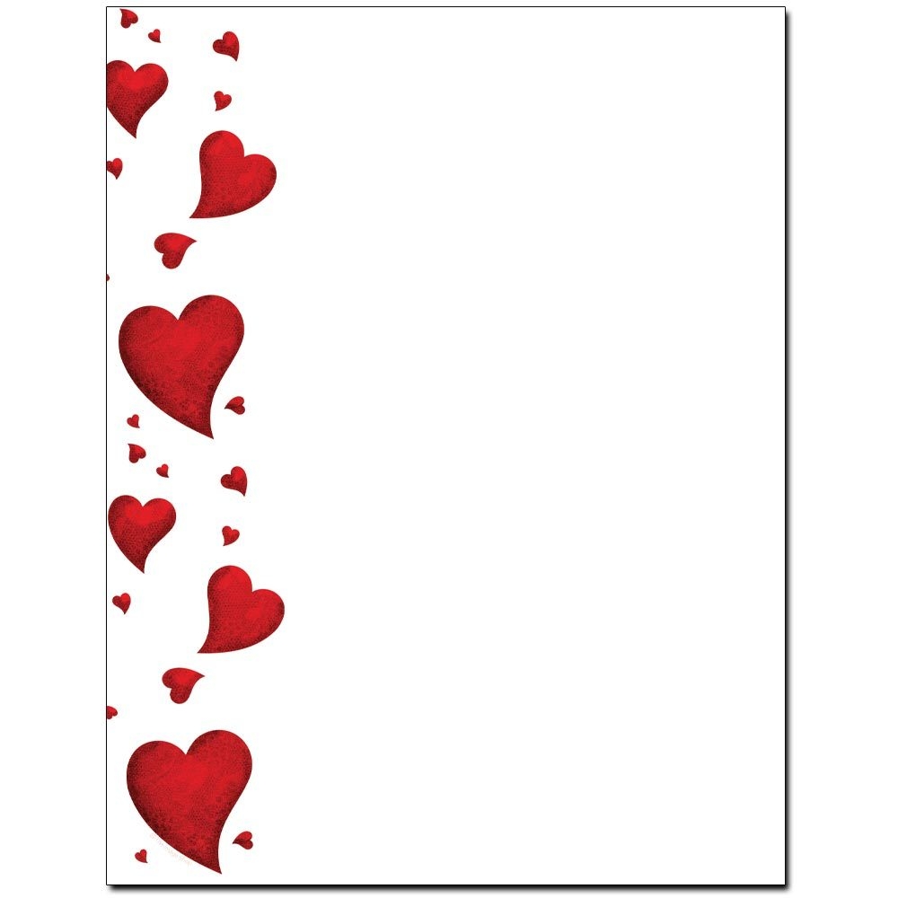Romantic Love Letter Paper Heart Writing Paper