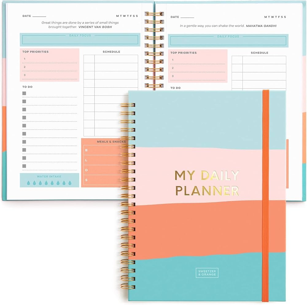 S amp O Undated Planner With Meal Recording Habits And Routines 