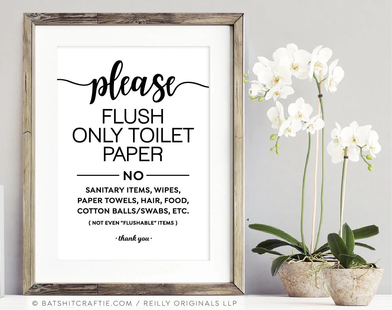 Only Flush Toilet Paper Sign Printable