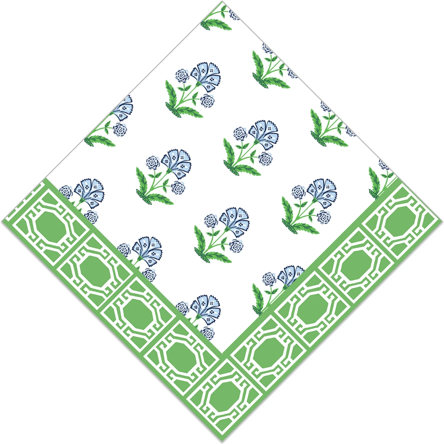 SALE WH Paper Cocktail Napkins Floral Block Print WH Hostess 
