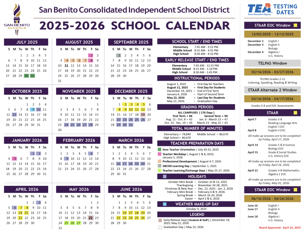 Hidalgo County November 2026 Printable Calendar